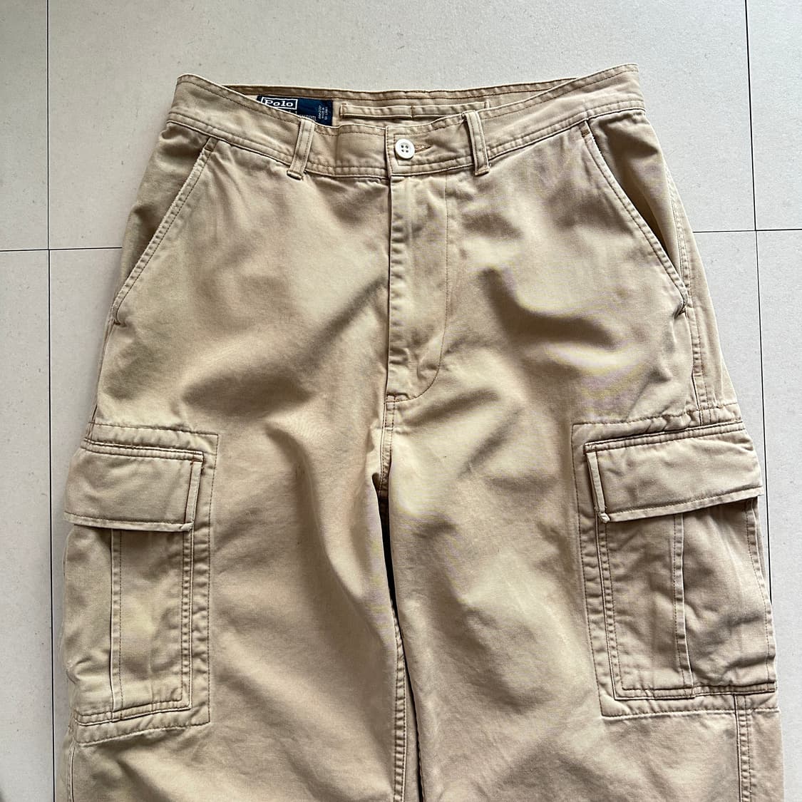 90s 폴로 랄프로렌 67 치노 카고 팬츠 베이지 32  상품이미지2