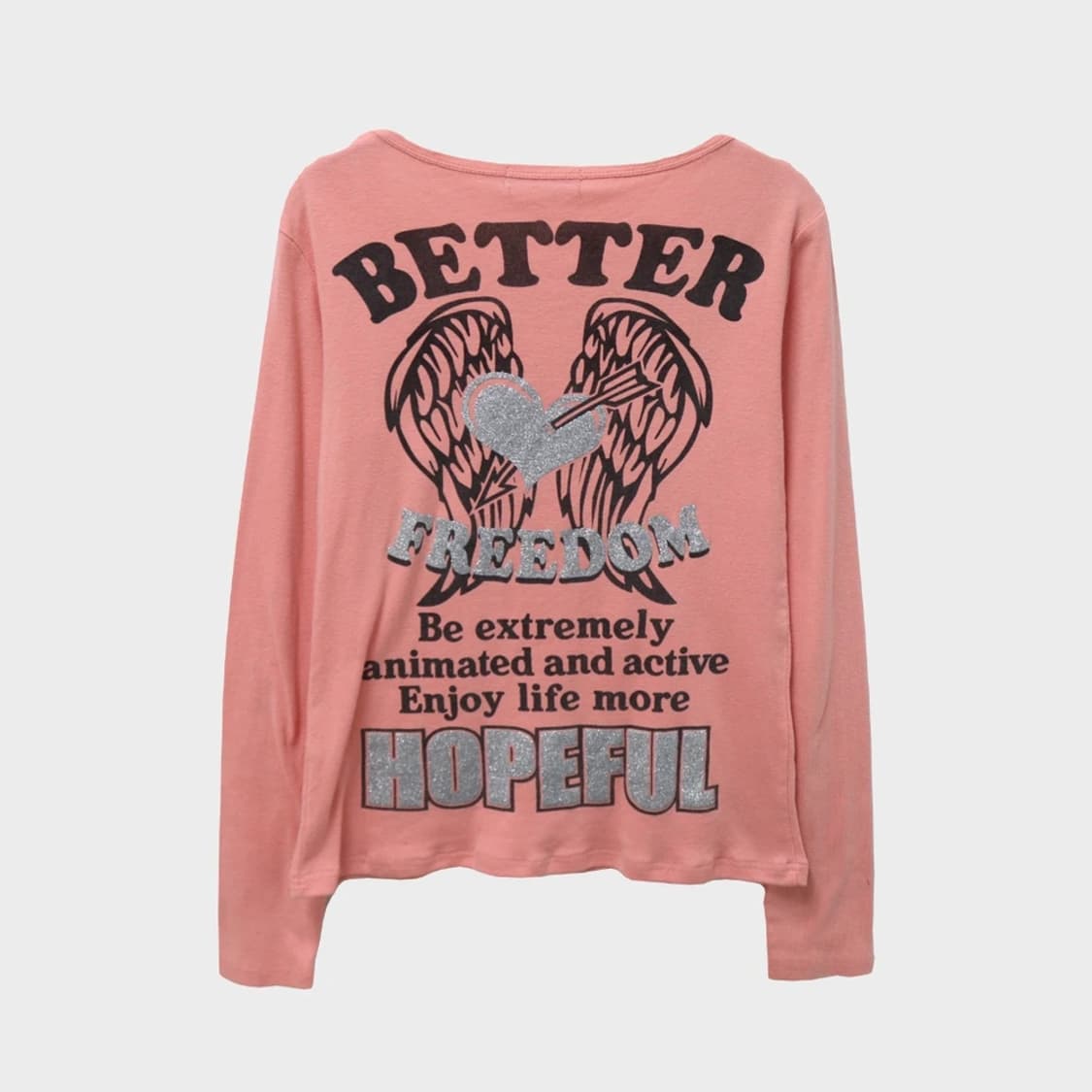 LOVE LIGHT Y2K 프린팅 긴팔 티셔츠 63763 상품이미지1