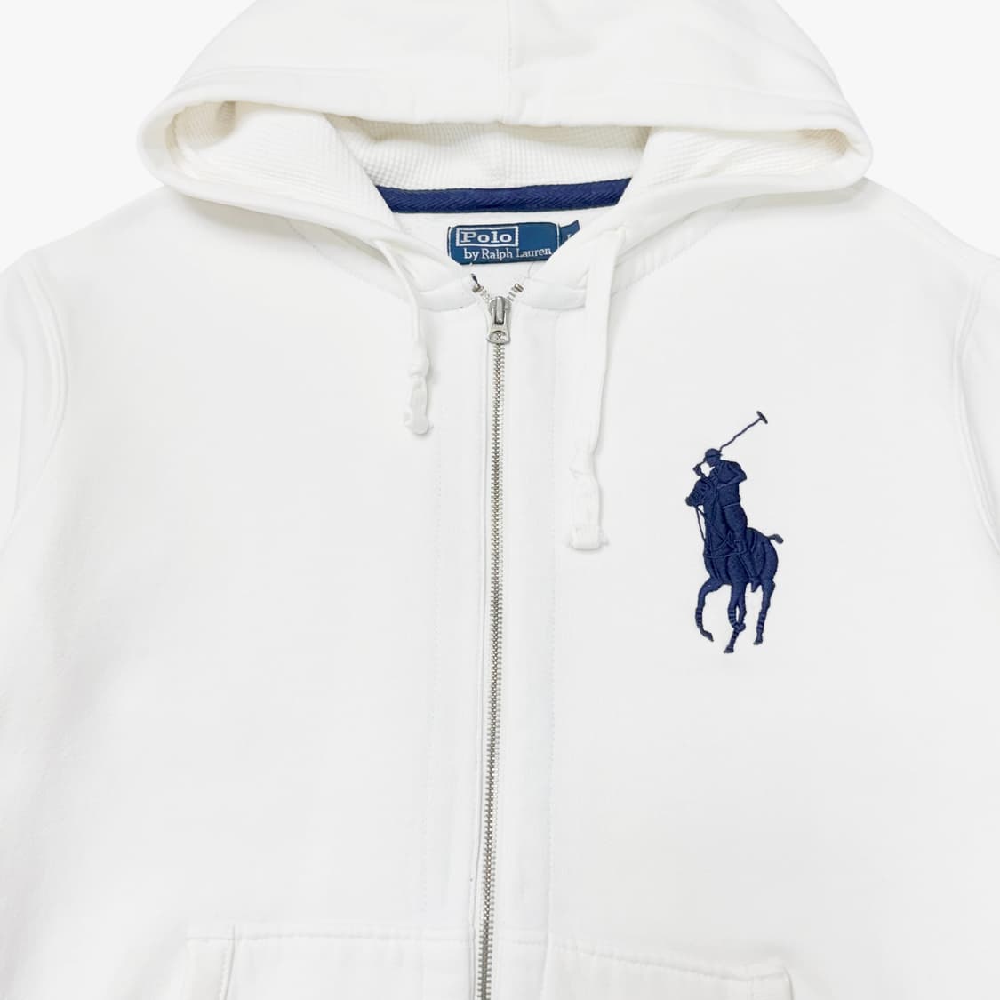 (L) 폴로 랄프로렌 빅포니 써멀 후드집업 화이트 상품이미지3