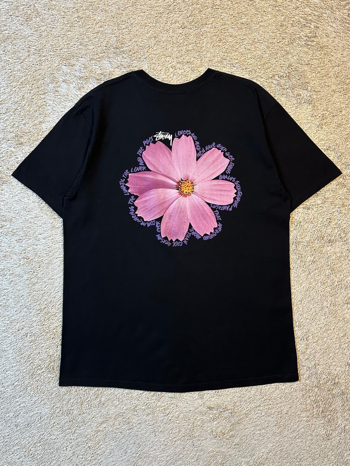 스투시 STUSSY 코스모스 반팔 티셔츠 블랙 상품이미지2