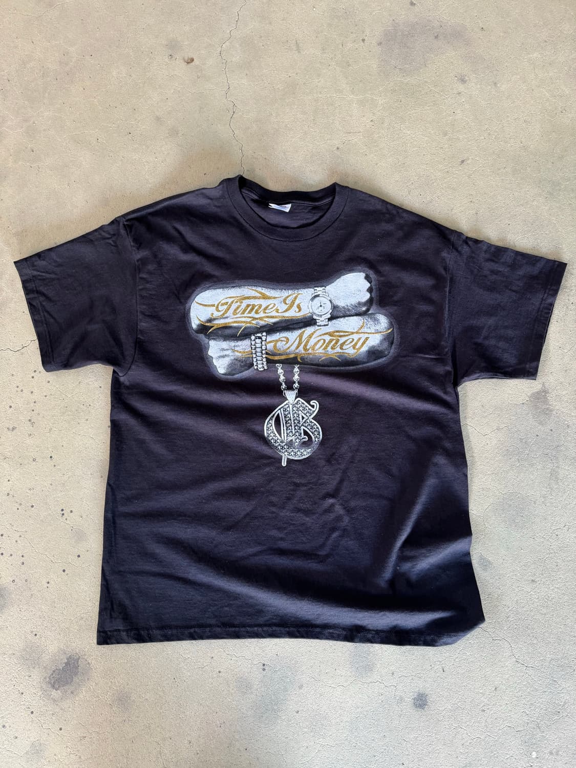 50$ Vintage Time is Money shirt XL 상품이미지1