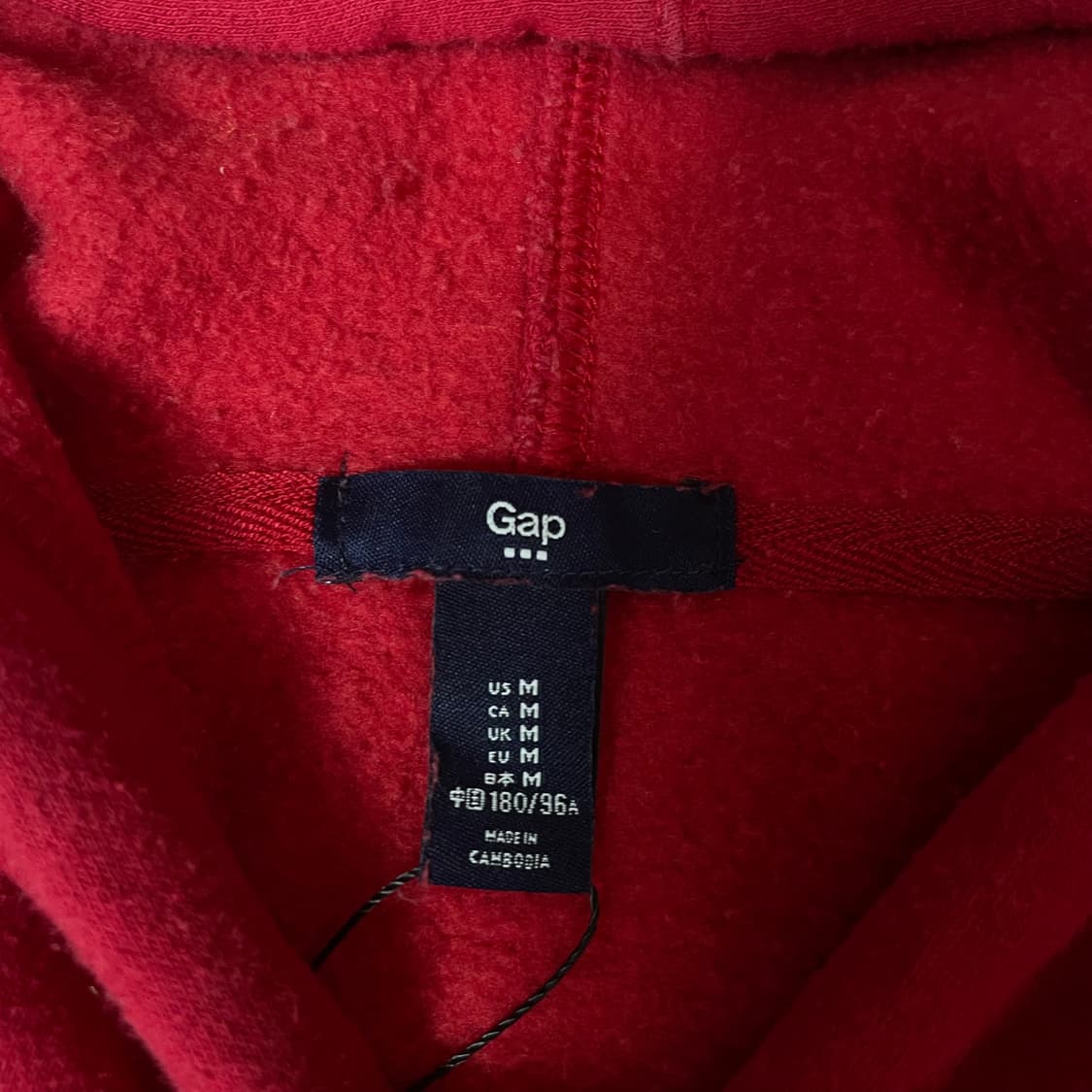 GAP 갭 레드 후드티 M 상품이미지4