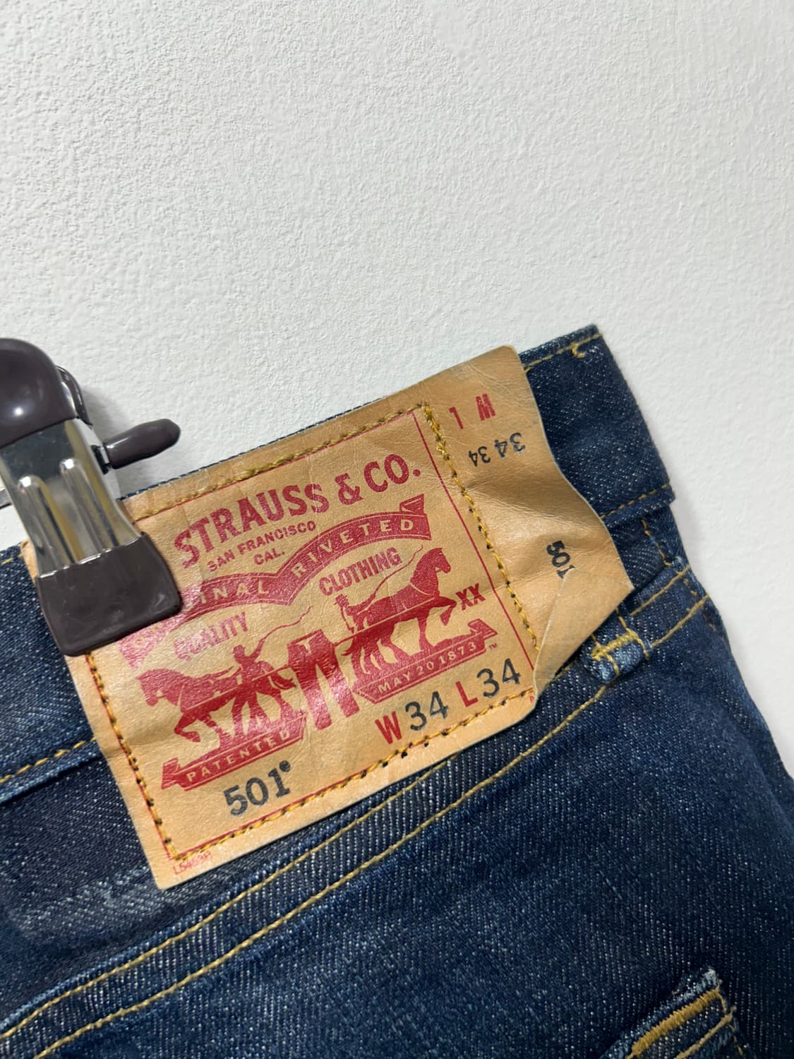 리바이스 501/34 데님컷 일자핏 팬츠 바지  상품이미지3