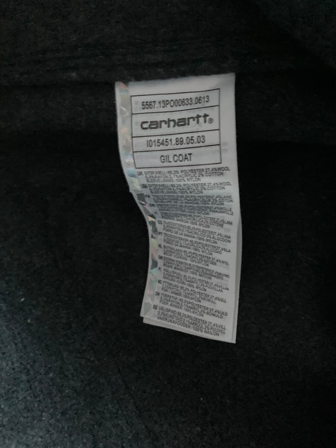 칼하트 길 코드 모직자켓 상품이미지7