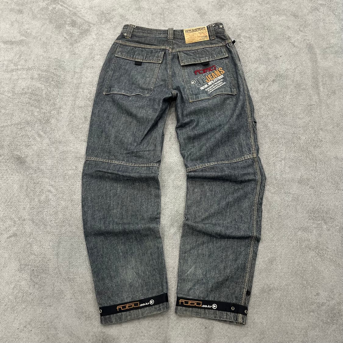 32 후부 올드스쿨 힙합 와이드 데님 상품이미지5