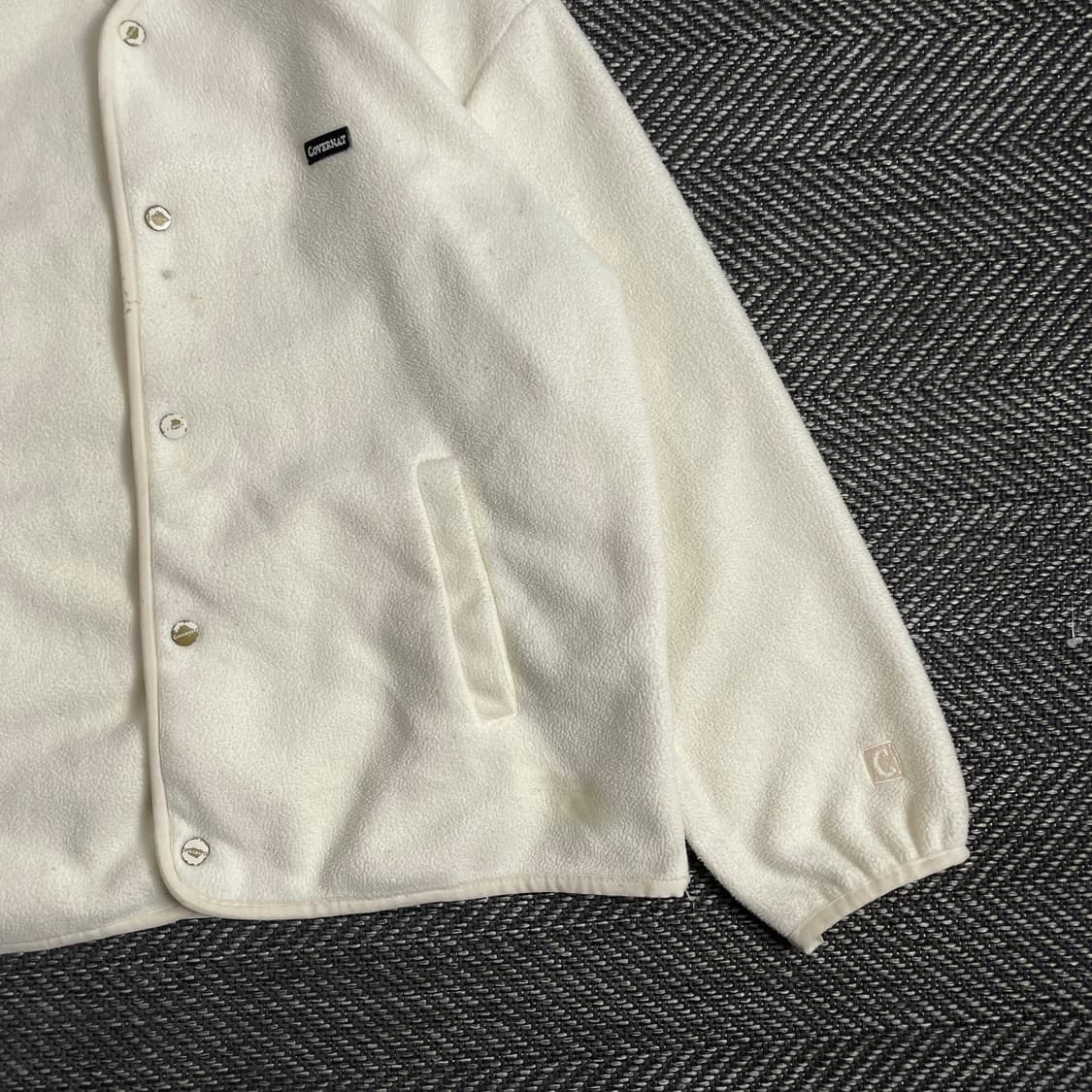 커버낫 미니멀 후리스 가디건 아이보리y 2898 상품이미지3