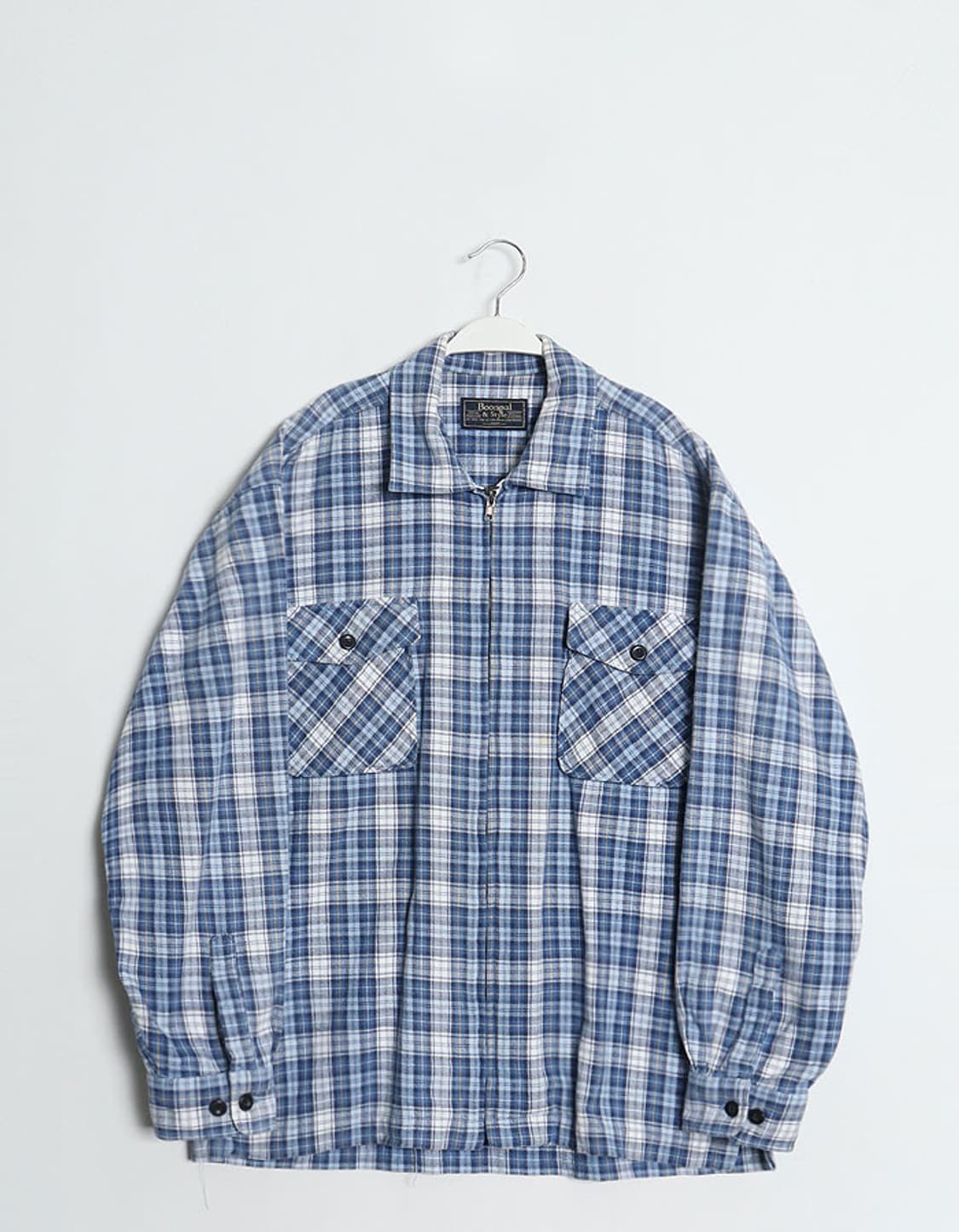 Boonpal&style Check Zip Shirts 상품이미지1