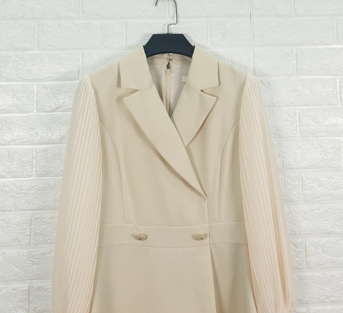 [55]JJ지고트 플리츠 볼륨 소매 카라 원피스 상품이미지4