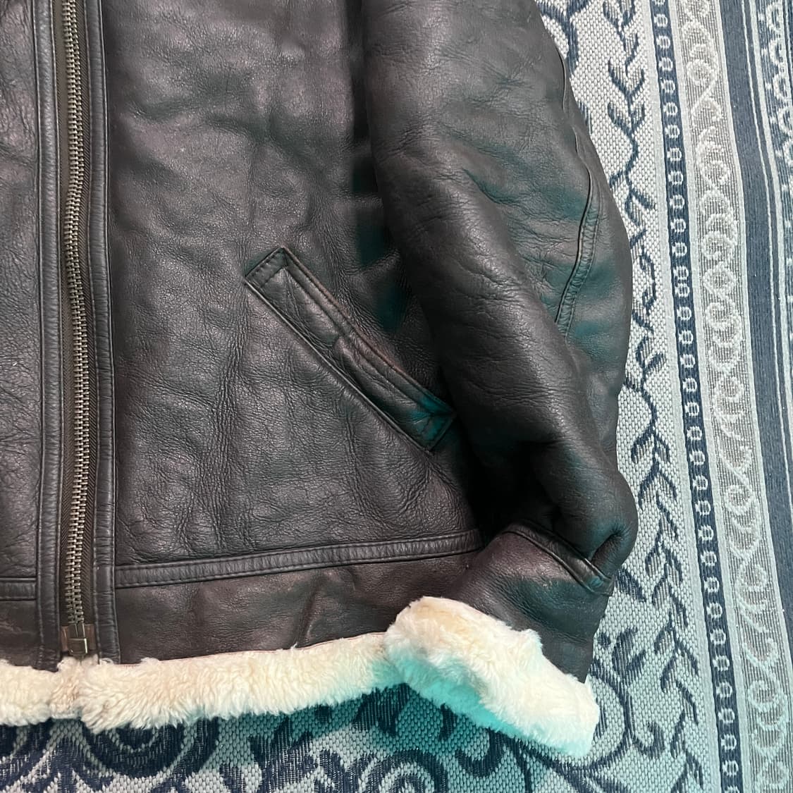 L 90s 빈티지 B-3 무스탕 자켓/W2732 상품이미지2