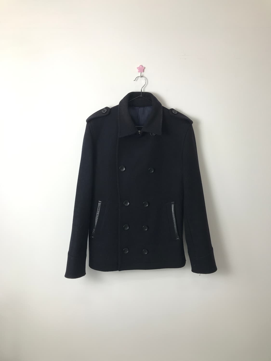 Jpn Navy Double-Breasted Wool Coat 상품이미지3