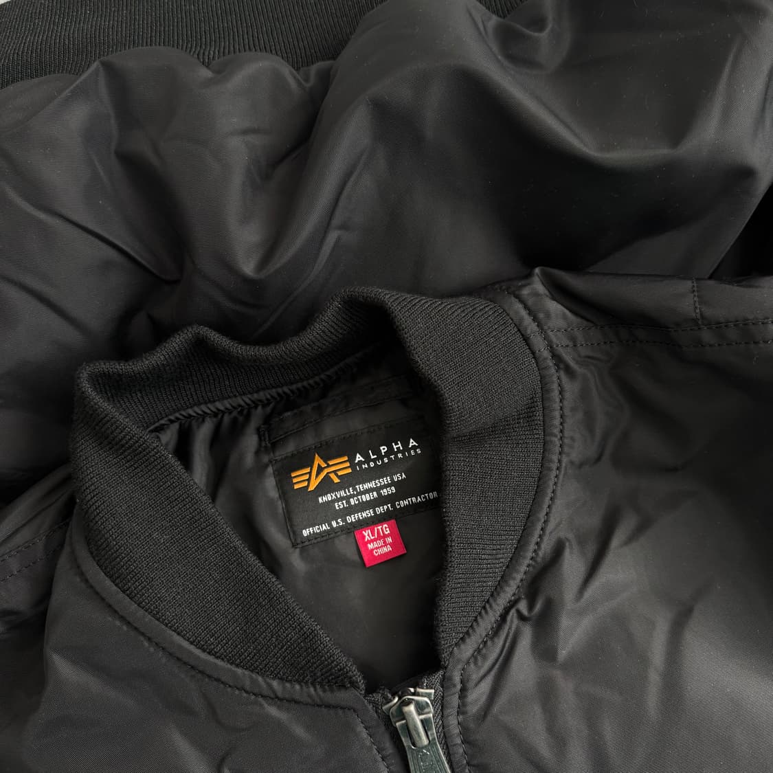 알파인더스트리 ma-1 블랙 XL 상품이미지3