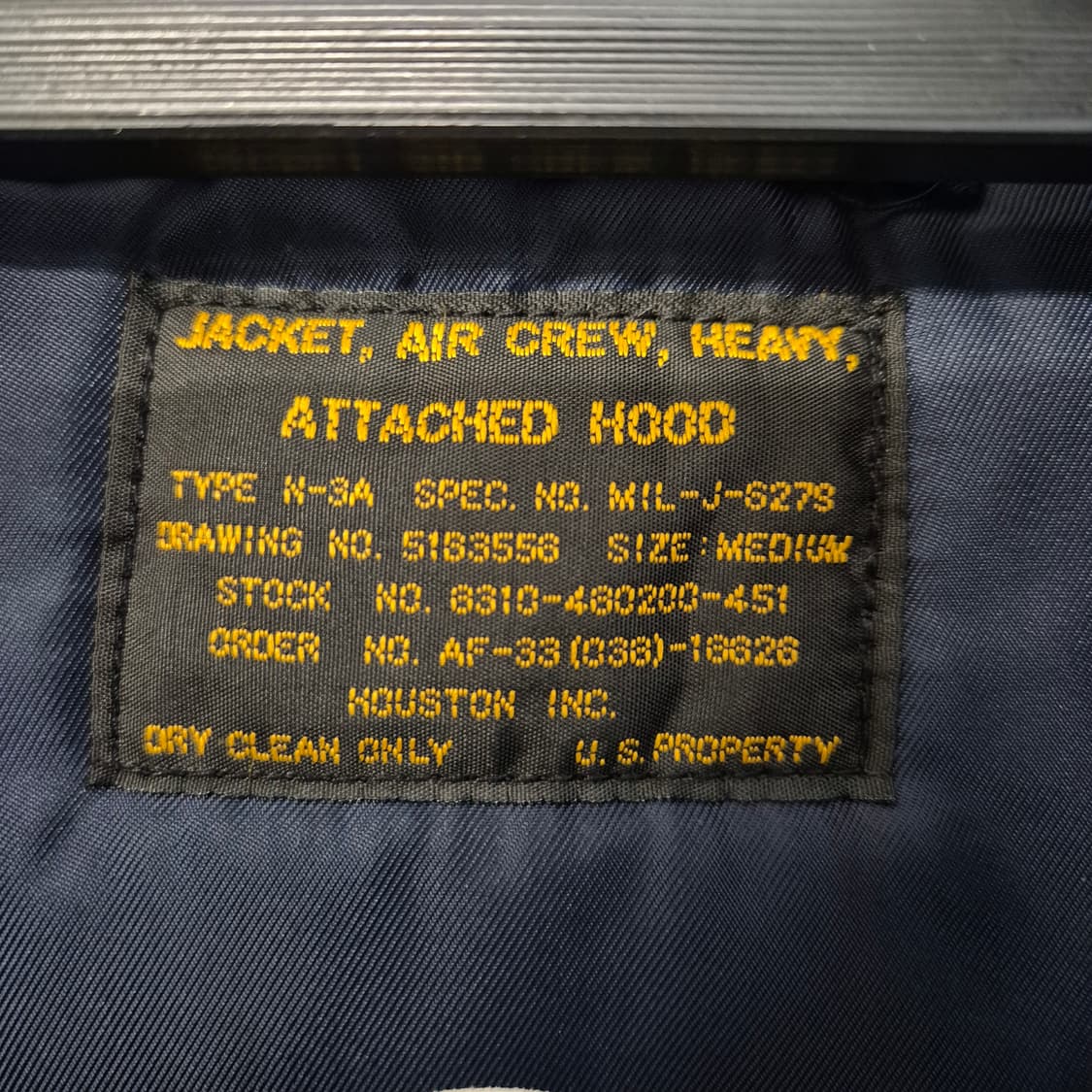 Houston N3A parka 네이비 상품이미지7