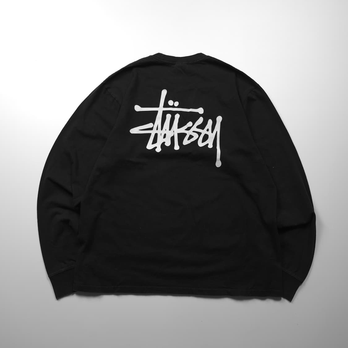 스투시 베이직 빅로고 블랙 박시핏 롱슬리브 (L) 상품이미지2