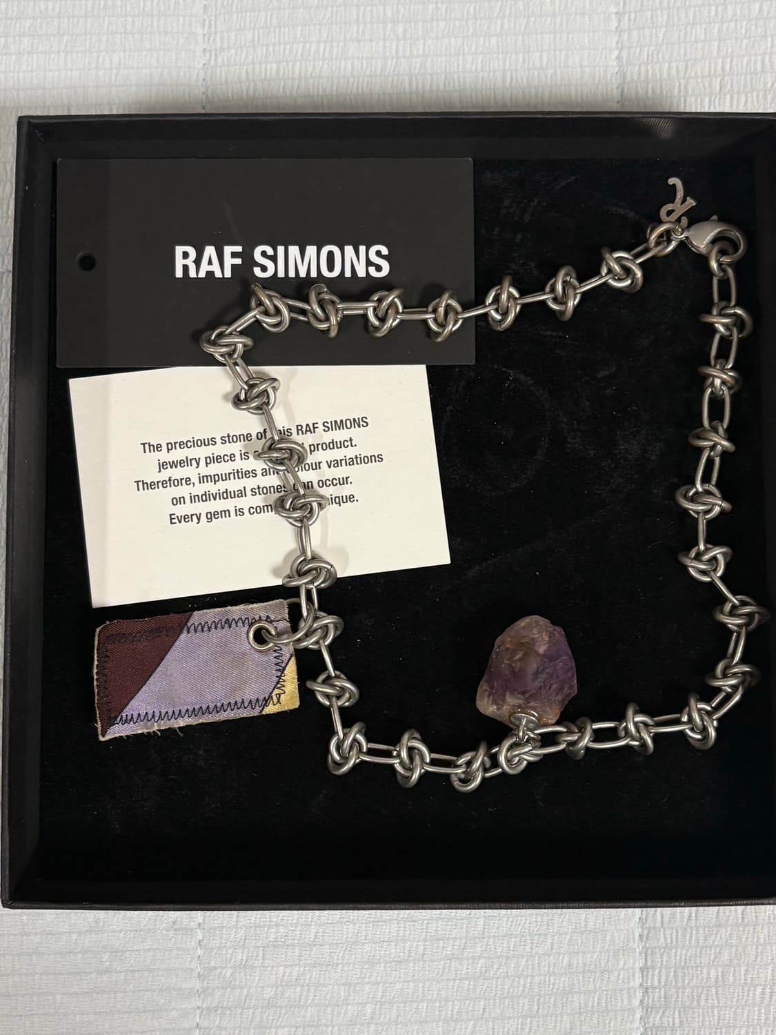 21S/S 라프시몬스 노트 스톤 참 네클리스 상품이미지2