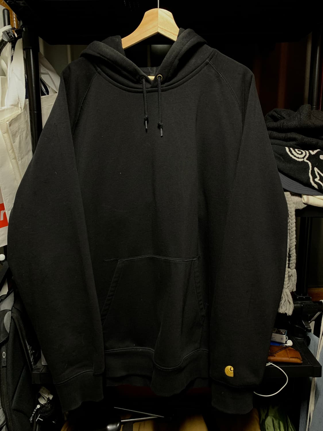 [XXL] 칼하트 WIP 후드 체이스 스웨트셔츠 블랙 상품이미지2