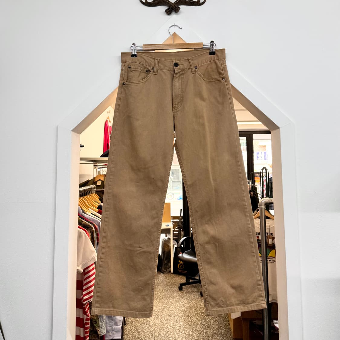 리바이스 브라운 슬림 스트레이트 진 (32)   상품이미지1