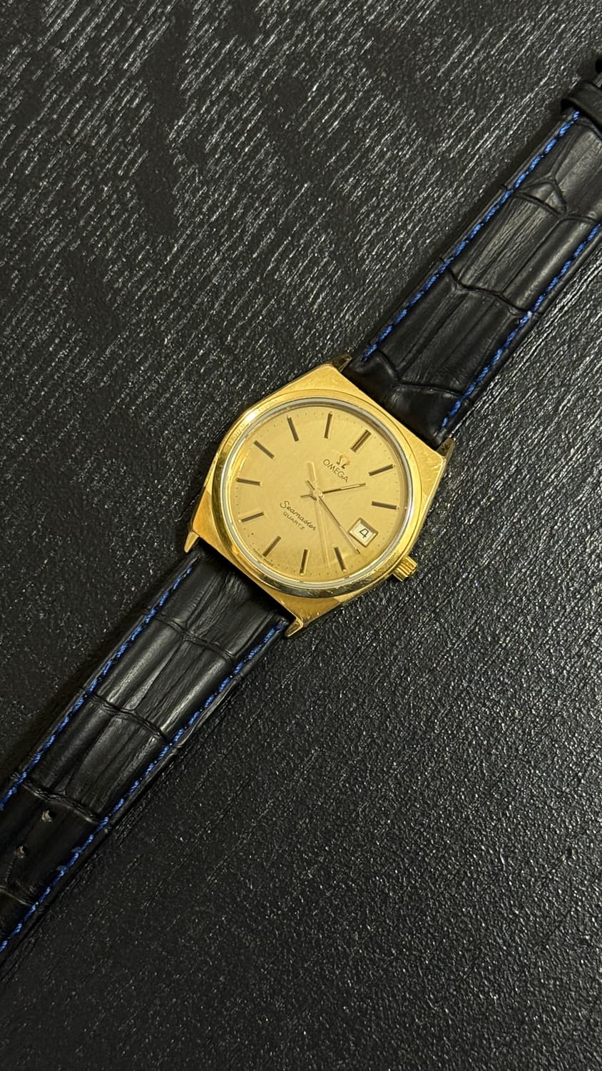 오메가 씨마스터 금장 쿼츠 시계 상품이미지9