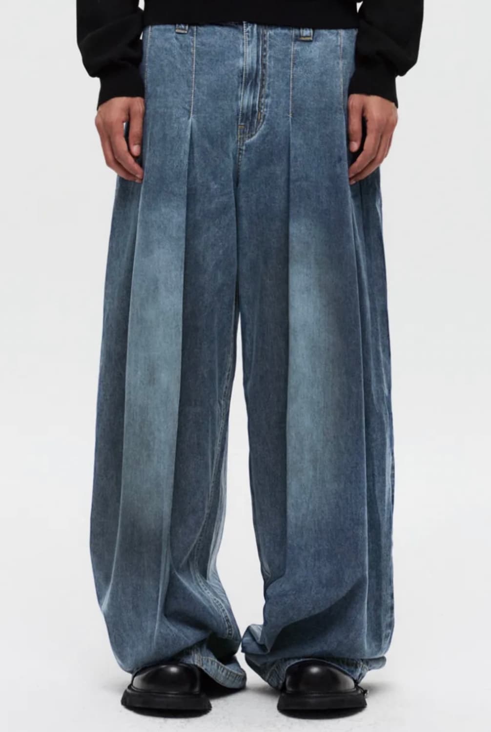 DNSR 디앤써 멀티플리츠 데님 블루 L 상품이미지1