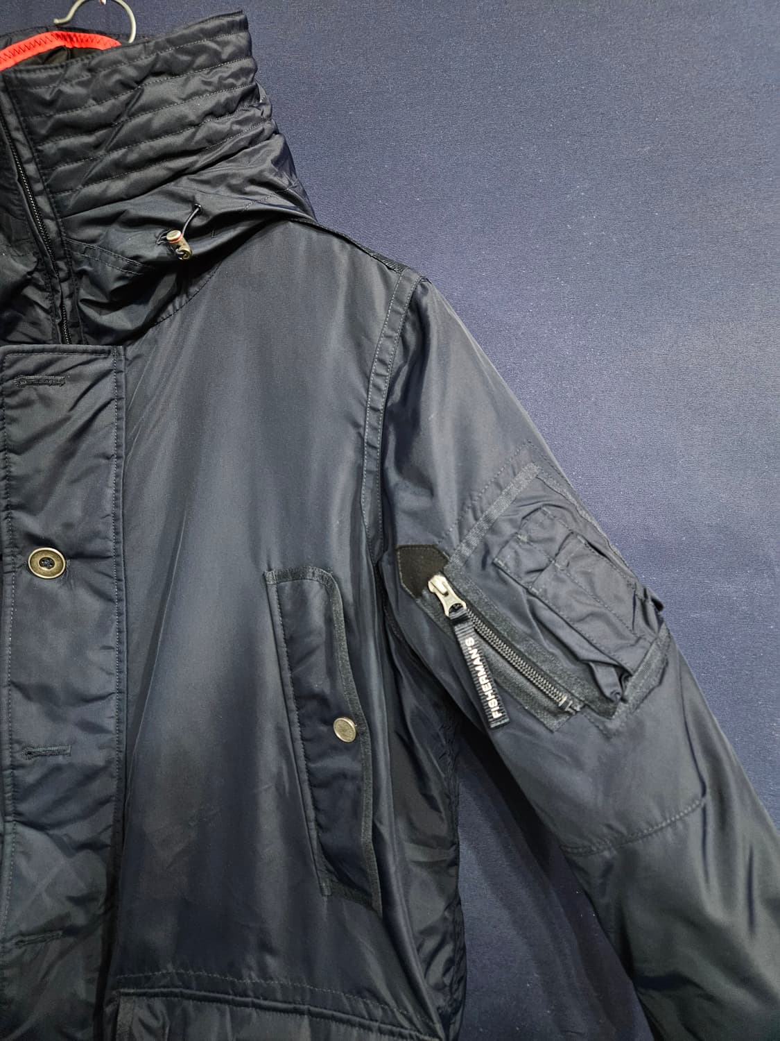 하버 파카 네이비컬러 남성 100 덕다운 야상패딩  상품이미지4