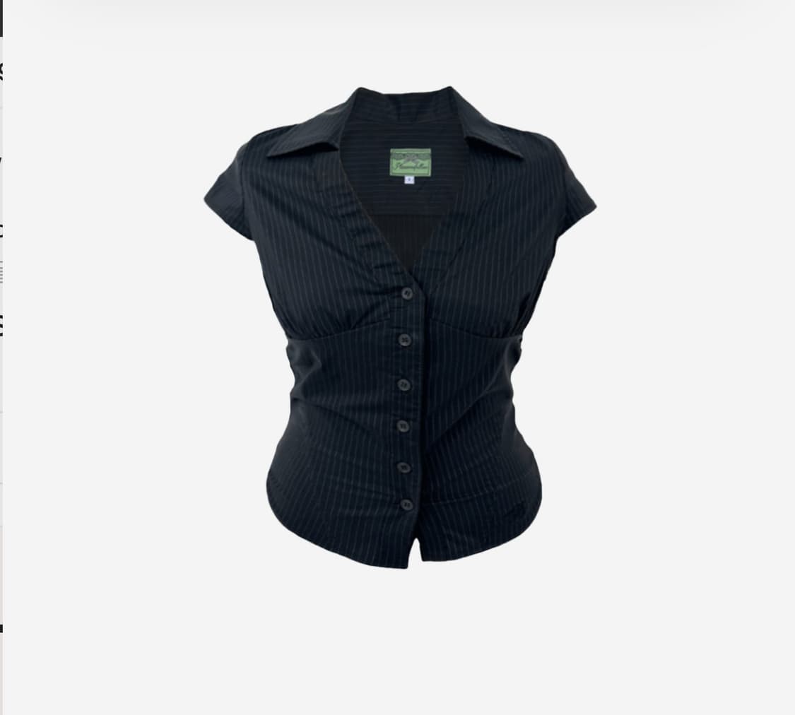 Pleasenofollow Chloe V Shirt Top_Black 상품이미지1