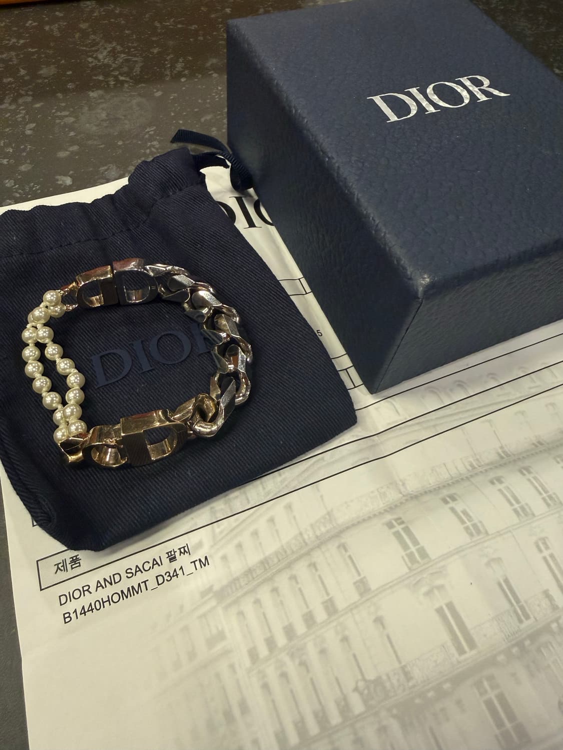(M) 디올 x 사카이 팔찌 한정판 상품이미지1