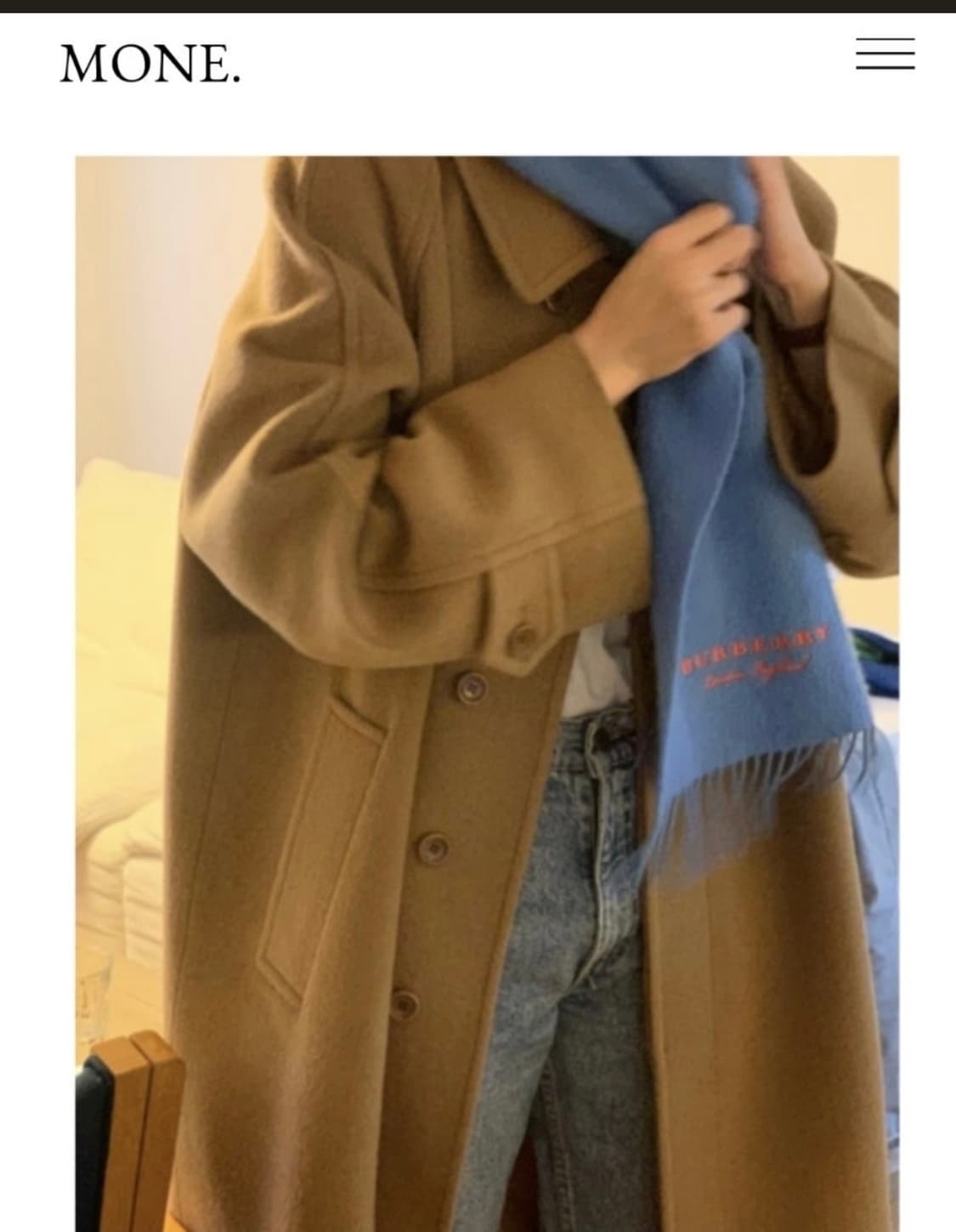 리본빛 구 모네마켓 카멜 코트 상품이미지2