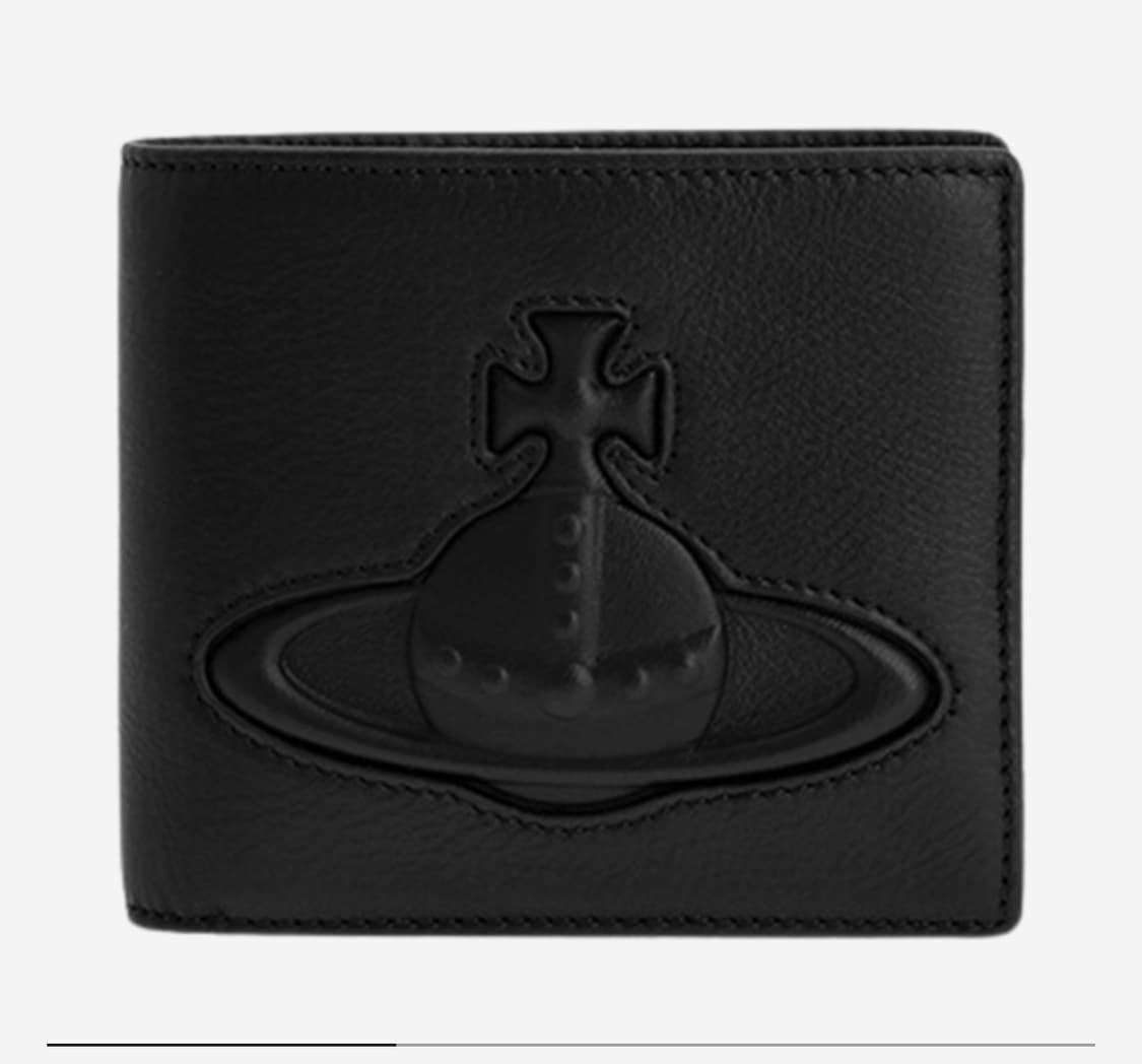 비비안웨스트우드 오브 로고 레더 반지갑 블랙 상품이미지1