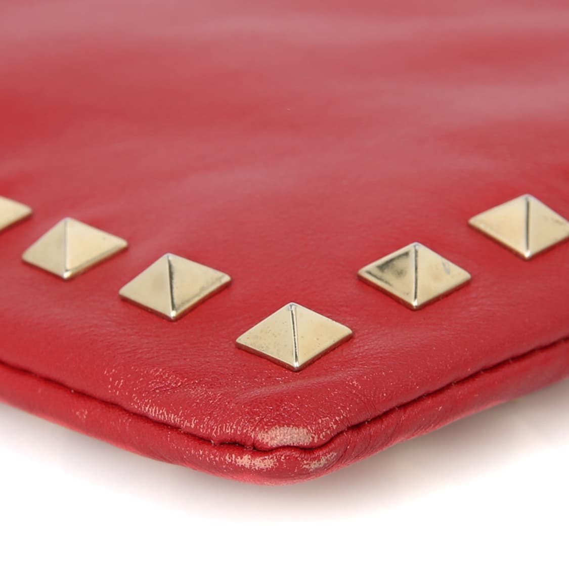 발렌티노 락스터드 클러치백 오버사이즈 지퍼 파우치 레드 상품이미지7