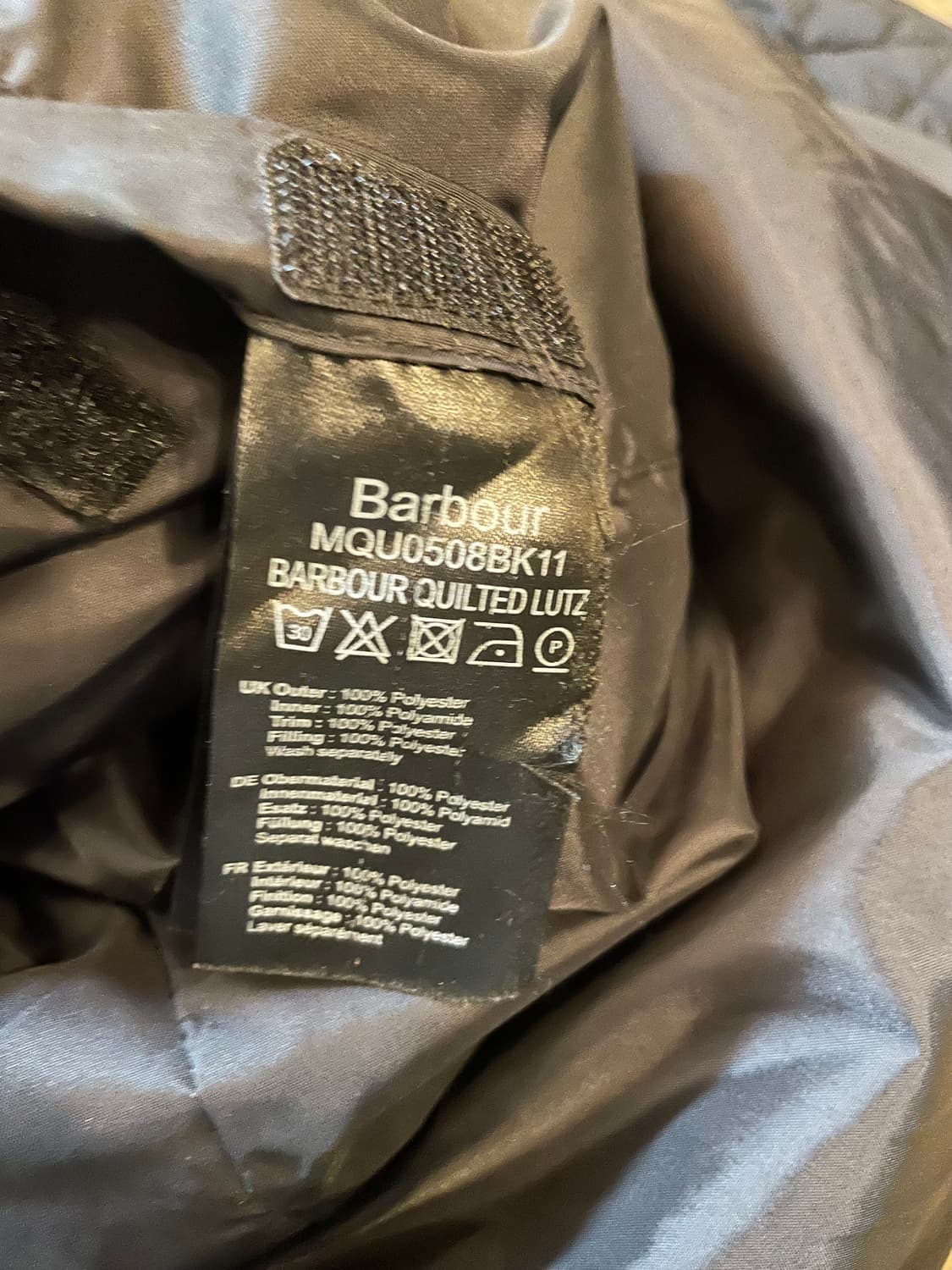 바버 루츠 퀄팅 자켓 블랙 상품이미지6