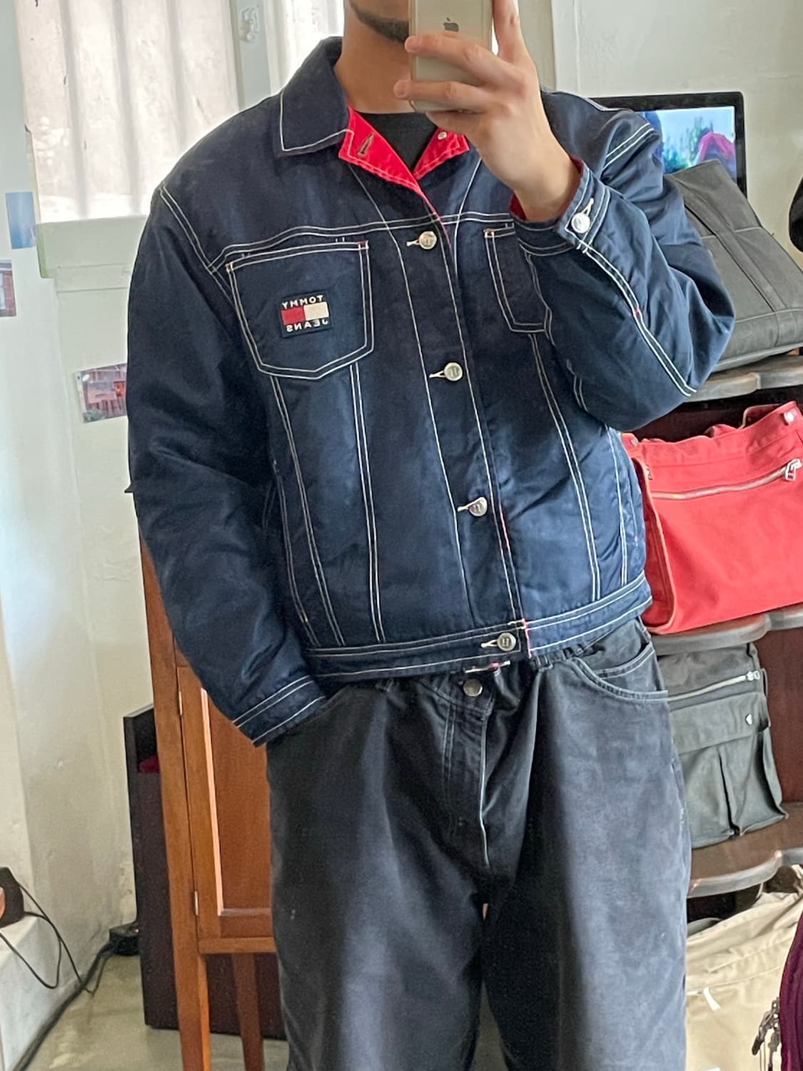 Tommy Jeans 크롭 자켓 네이비 XL 상품이미지6