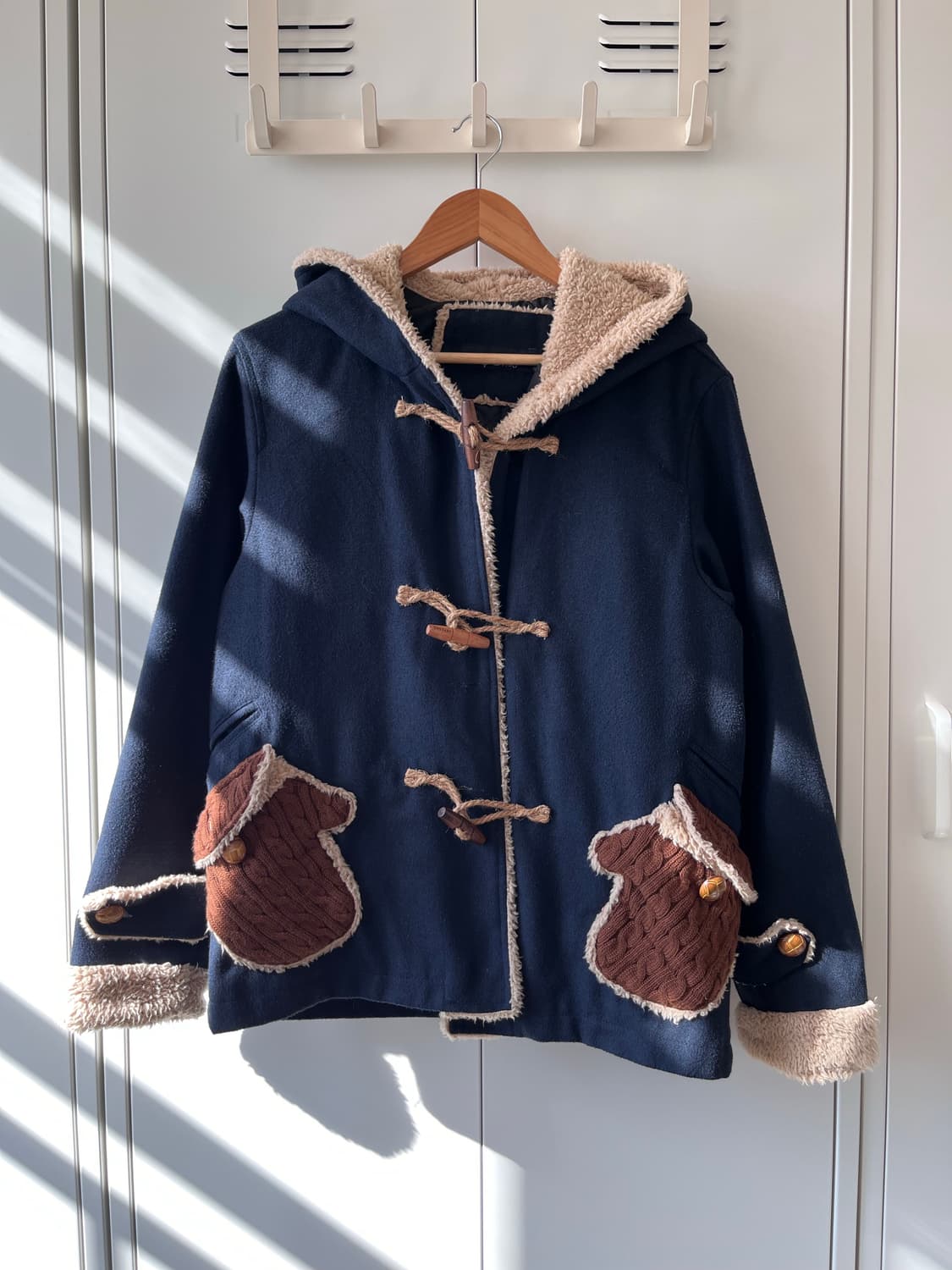 (Rare) Up start 양털 더플 후드 숏코트  상품이미지2