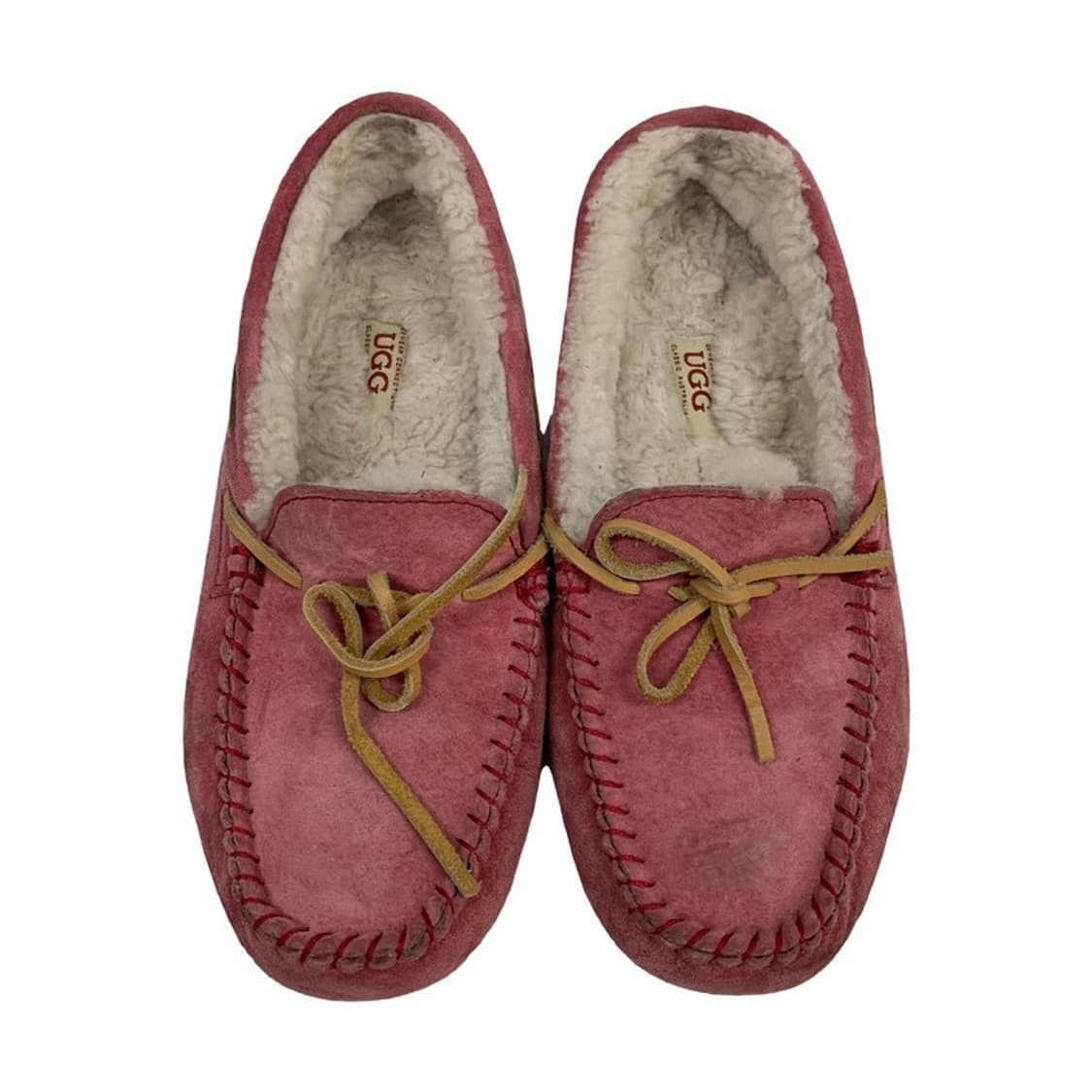 UGG 핑크 스웨이드 양털 모카신  상품이미지1