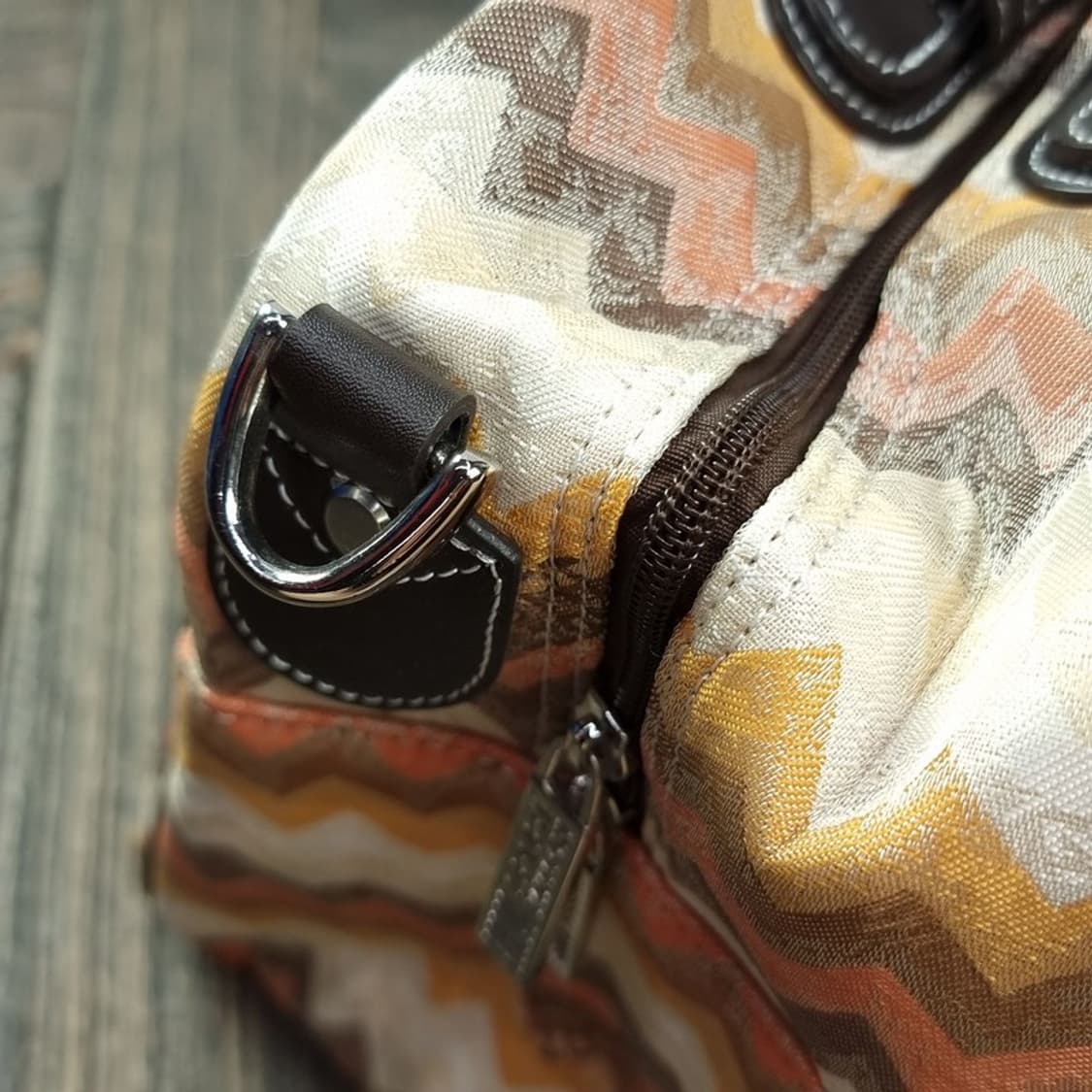 [미쏘니] 에스닉 기하학 패턴 보스턴 토트백 P01216 상품이미지10