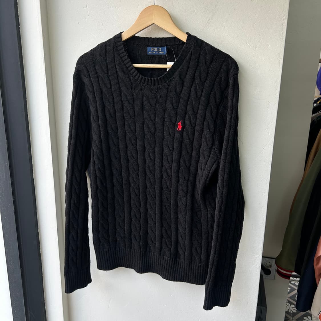 16260 -폴로 랄프로렌 블랙 케이블 니트 상품이미지2