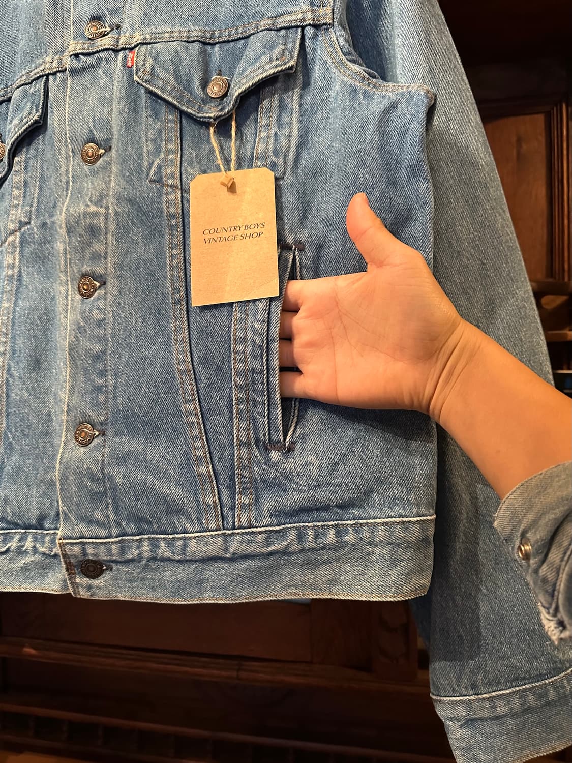 80s USA 빈티지 리바이스 71506 3세대 데님 트러커 자켓 상품이미지4
