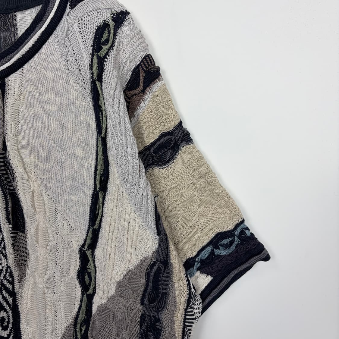 쿠지 coogi 패턴 니트 티셔츠 상품이미지4