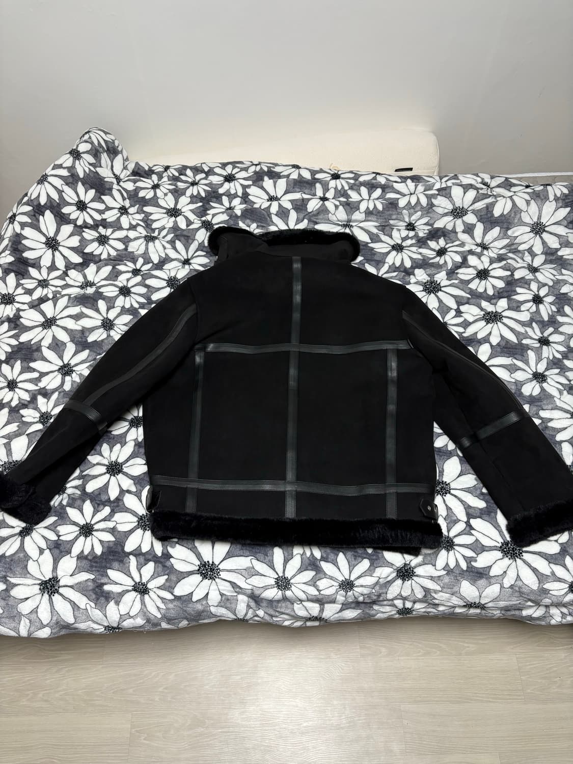 도프제이슨 솔리드 스웨이드 무톤 자켓 (블랙) XL 상품이미지2