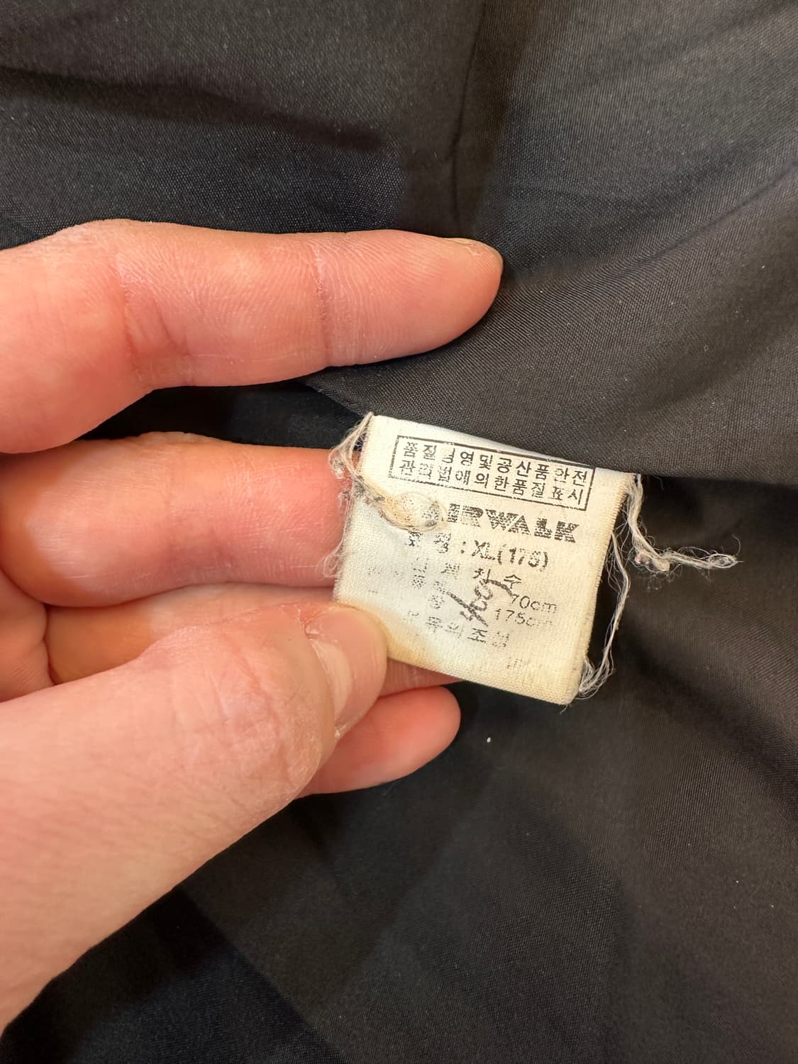 XL)에어워크 진스 데님 오리털 숏 패딩 점퍼 상품이미지9