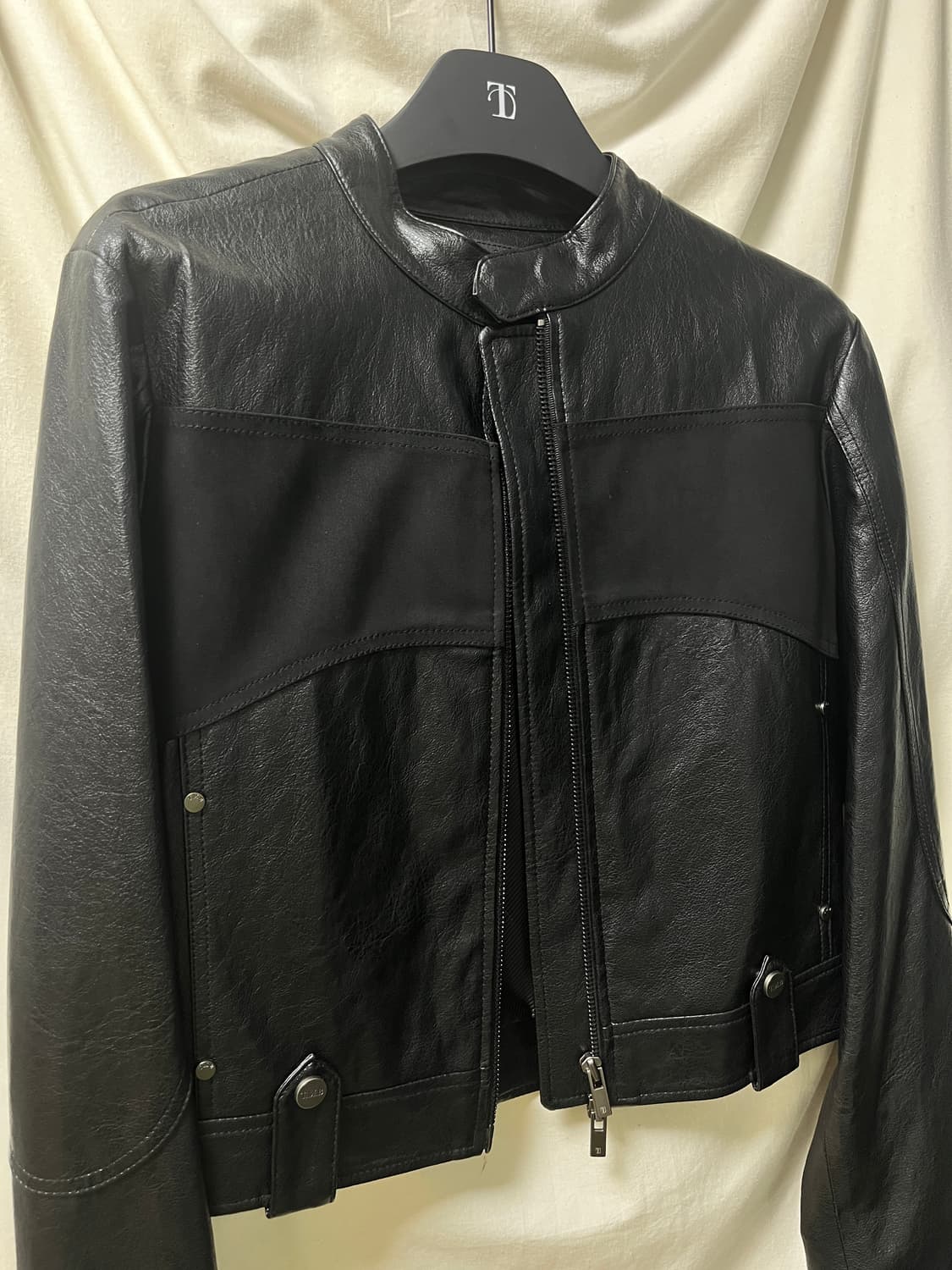 트리밍버드 스웨이드 크롭 바이커 자켓 OS 상품이미지4