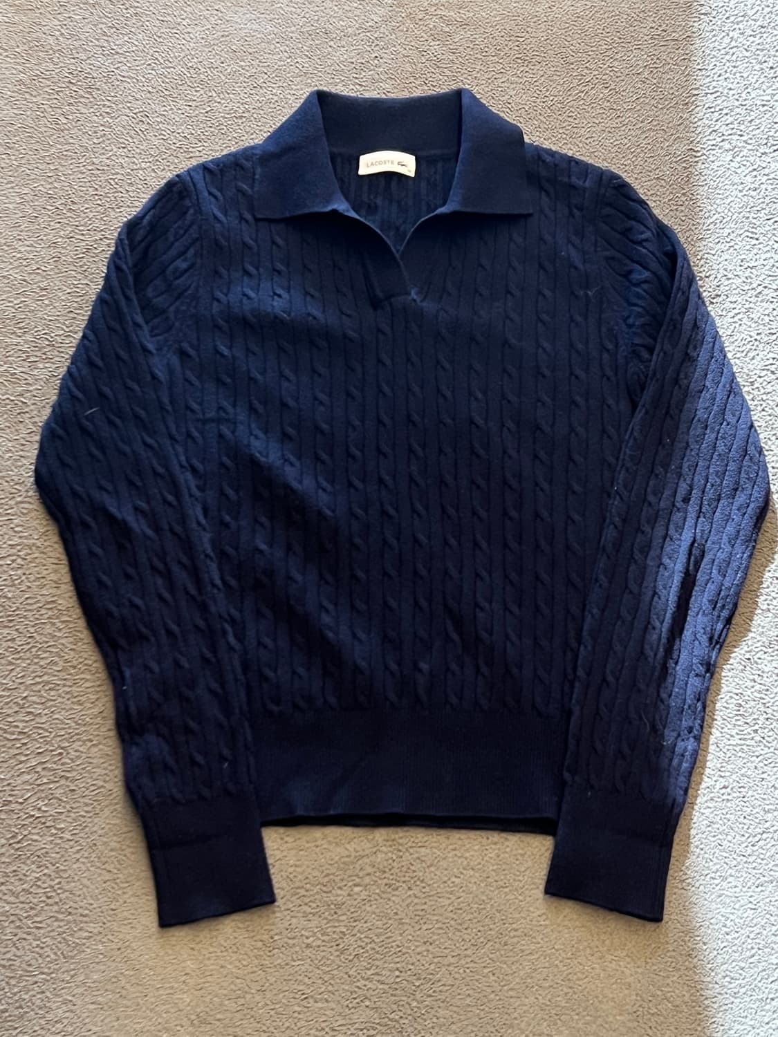 라코스테 꽈배기 카라 니트 처분  상품이미지1
