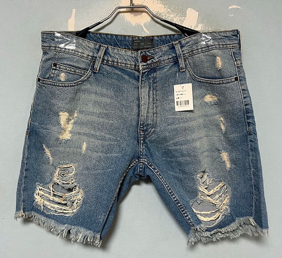 ZARA 자라 디스트로이드 데님 청반바지 데미지진 새상품 XL 34 상품이미지1