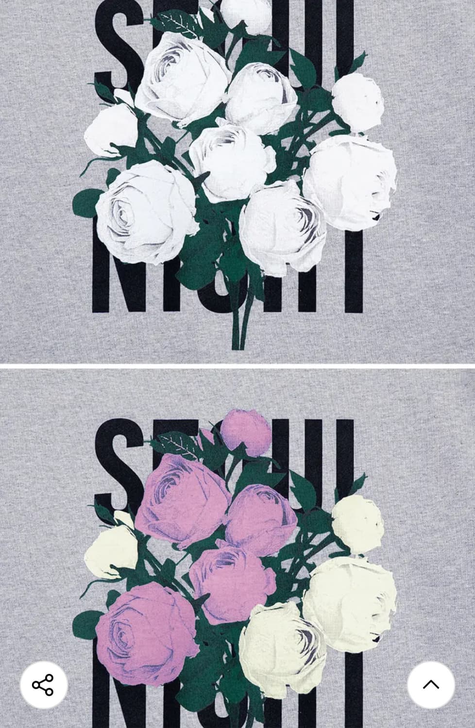 그란투리스모 서울 나이트 플라워 발색 그레이 맨투맨 XL 상품이미지4