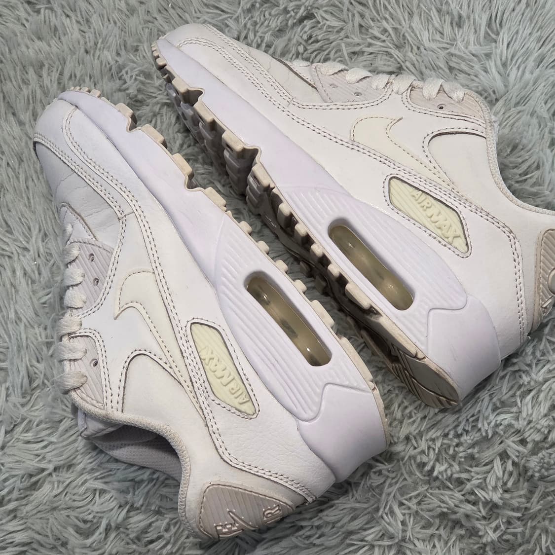 2a-26:나이키 에어맥스 90 화이트 (22.5cm)-상태굿 상품이미지7