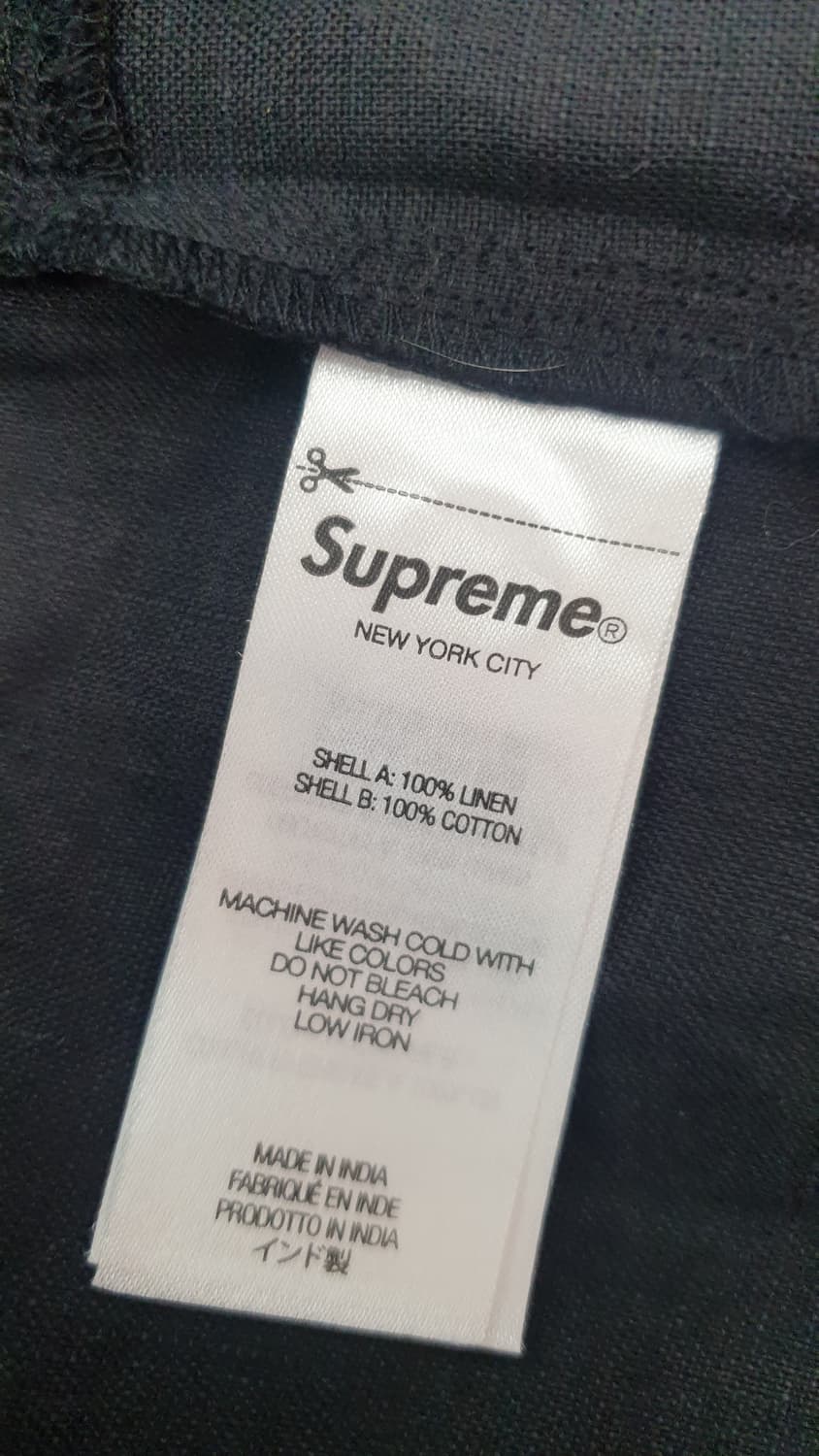 슈프림 블랙 린넨 혼방 셔츠 SS24  XL 상품이미지4