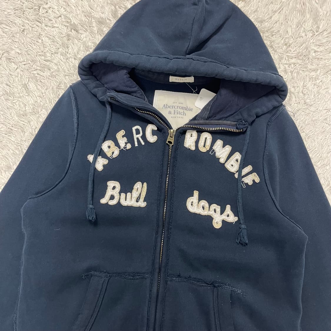 Abercrombie navy zip-up hoodie 상품이미지5