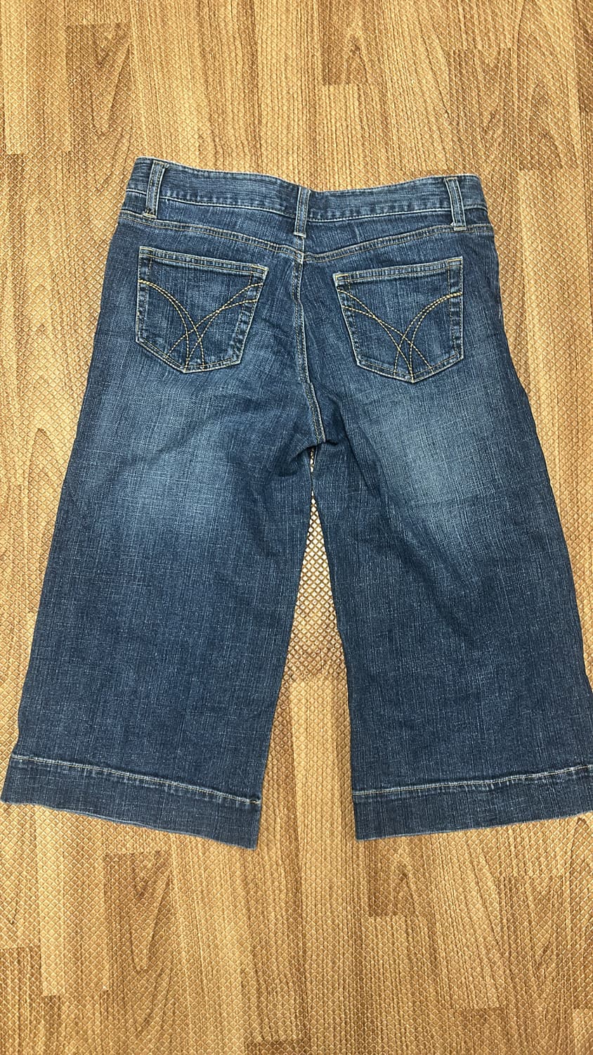 청 데님 카프리팬츠 상품이미지2