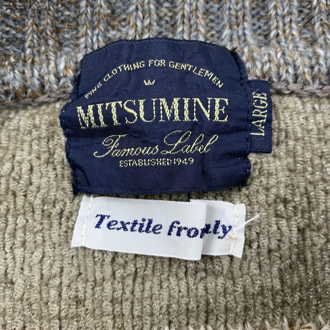 일본빈티지 미츠미네 이태리 울 믹스 스트라이프 니트 상품이미지5