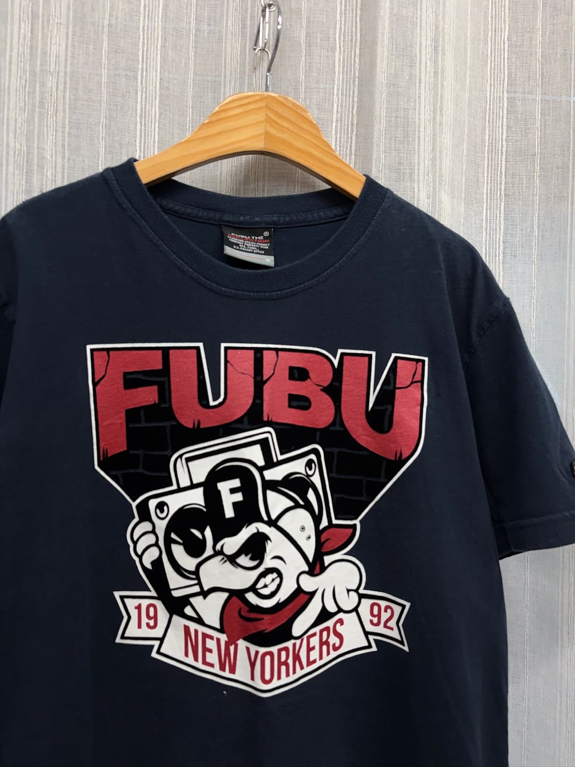 90s FUBU 후부 뉴욕양키스 빈티지 프린팅 반팔티 상품이미지2