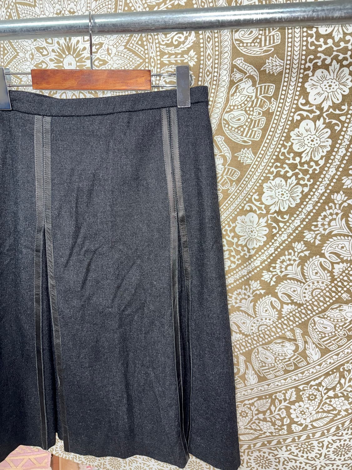 Moo+ 여성 모직 미디스커트  상품이미지4