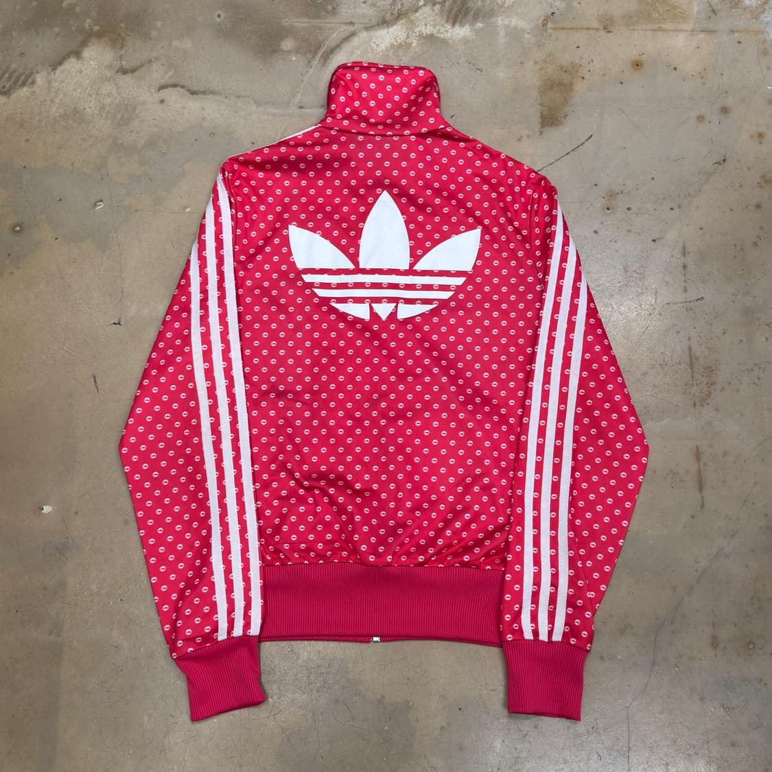 90 아디다스 여성용 입술 도트 핑크 트랙탑 상품이미지3